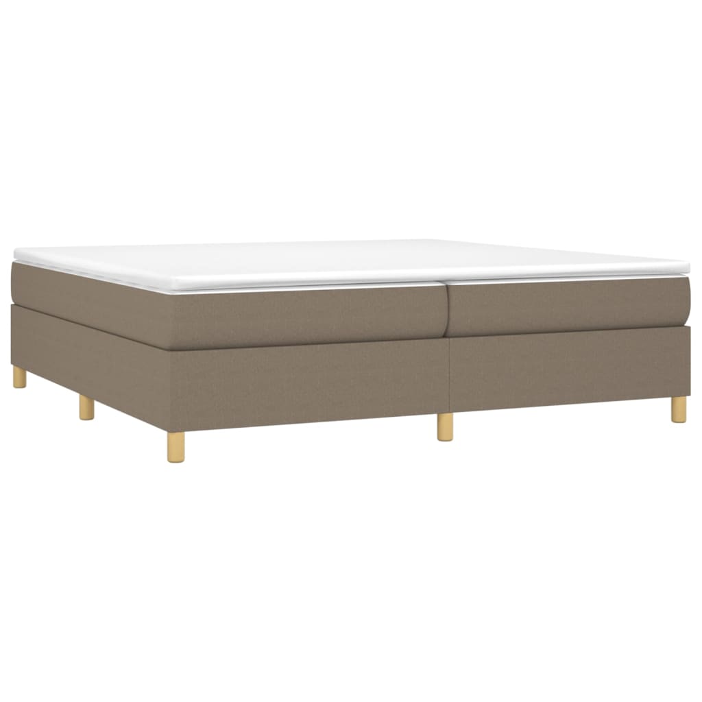 Okvir za krevet s oprugom smeđesivi 200x200 cm od tkanine