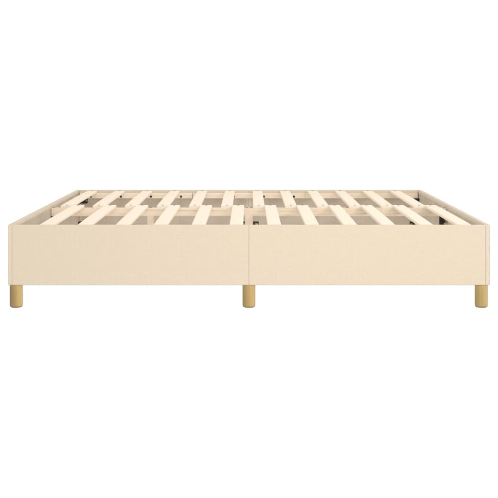 Okvir za krevet s oprugom krem 200x200 cm od tkanine