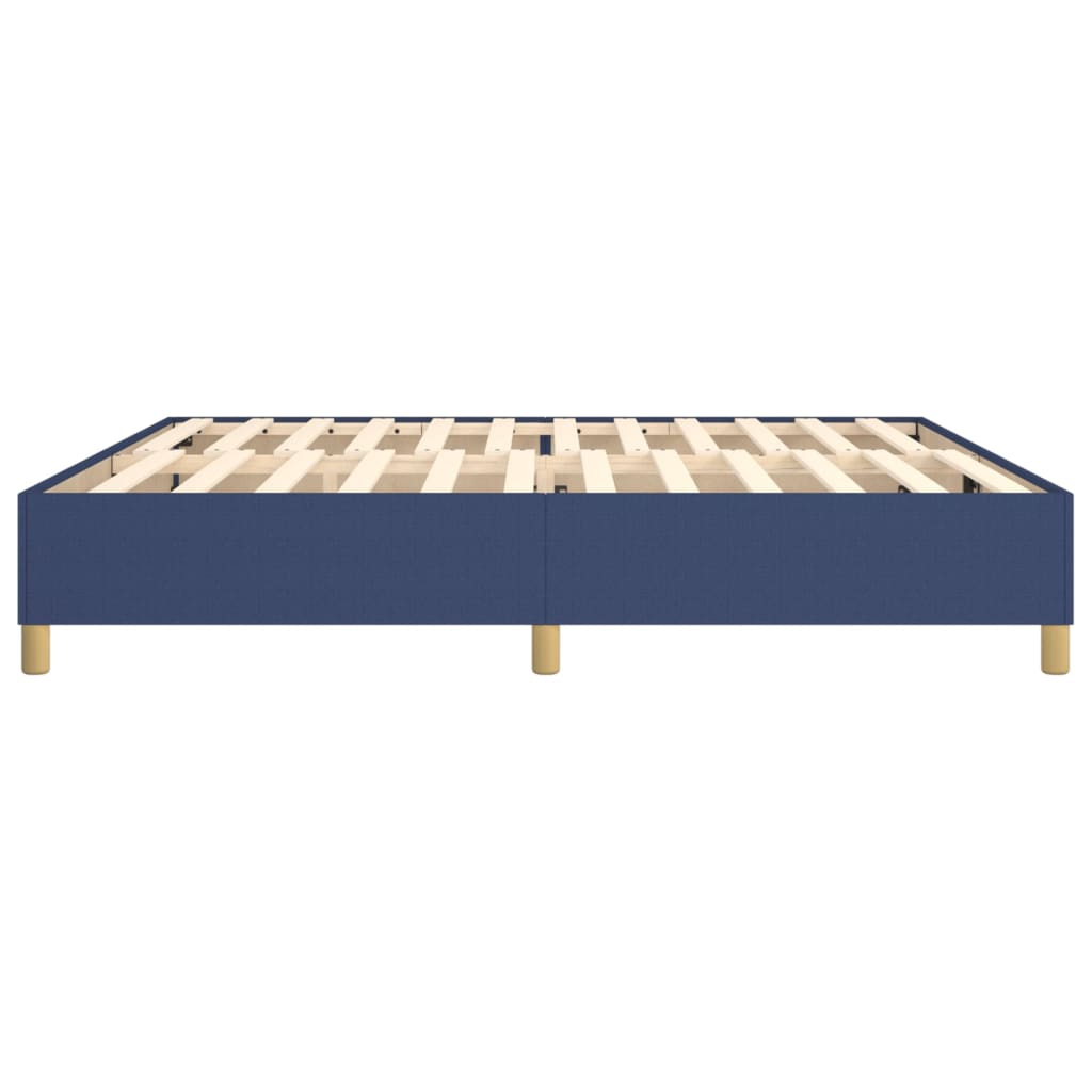 Okvir za krevet s oprugom plavi 200x200 cm od tkanine
