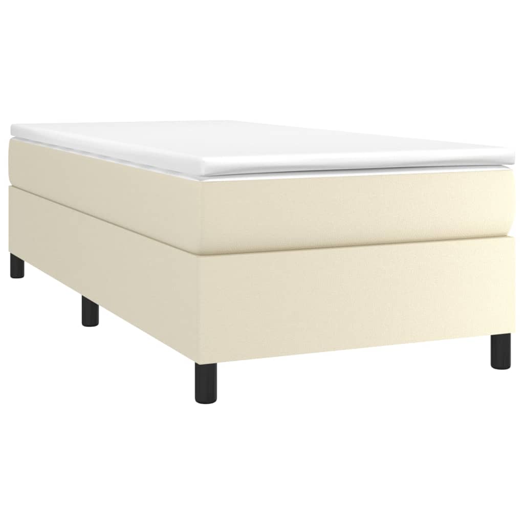 Okvir za krevet s oprugom krem 90x200 cm od umjetne kože