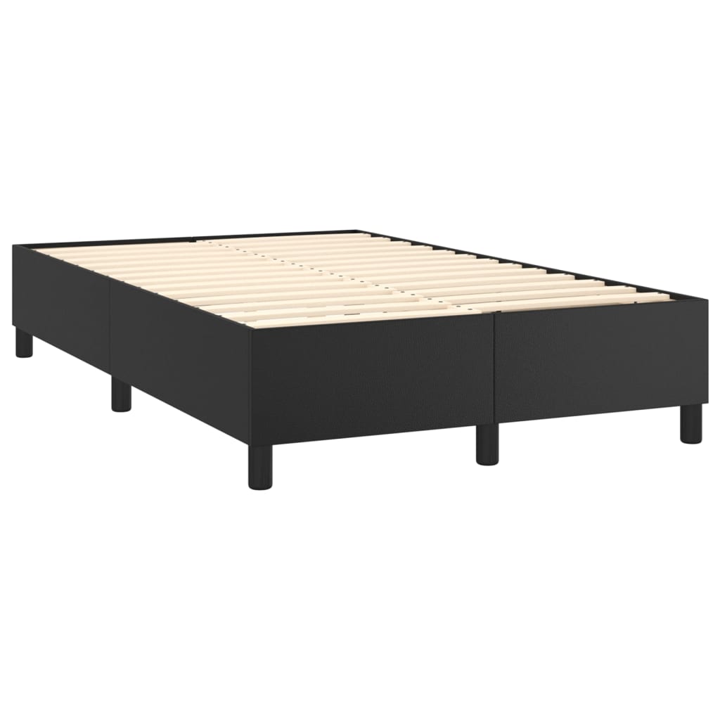 Okvir za krevet s oprugom crni 120 x 200 cm od umjetne kože
