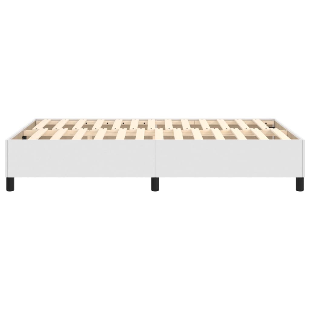 Okvir za krevet s oprugom bijela 120x200 cm od umjetne kože