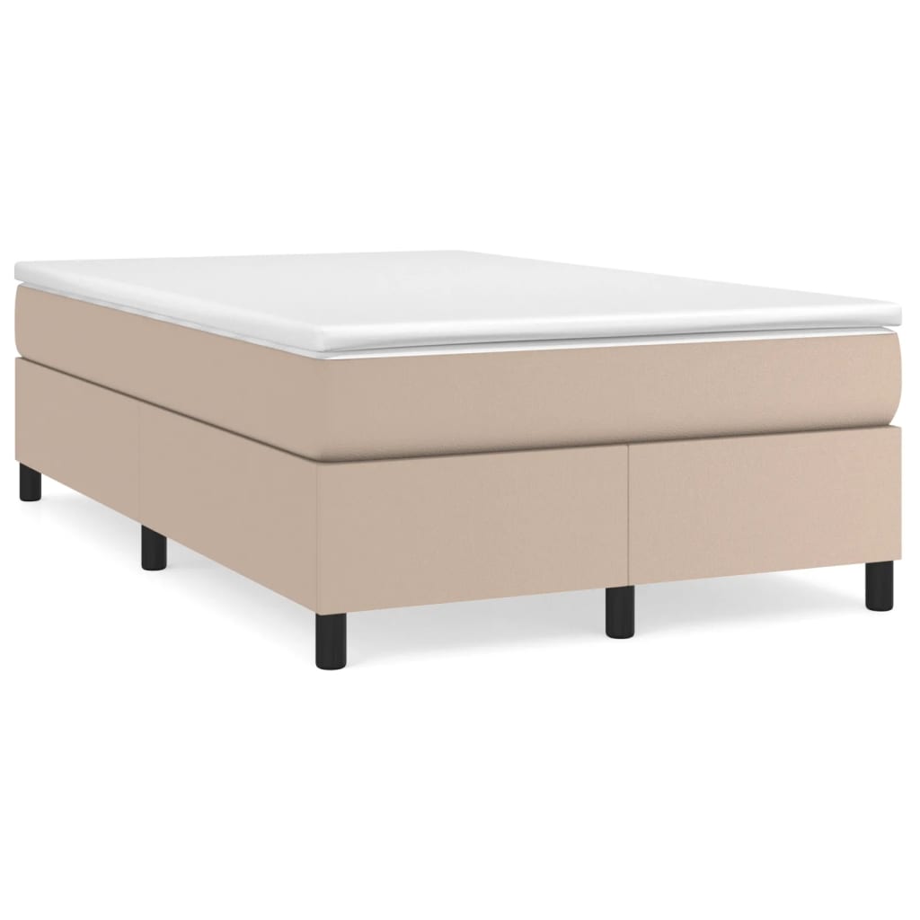 Okvir za krevet s oprugom boja cappuccina 120x200 cm umjetna koža
