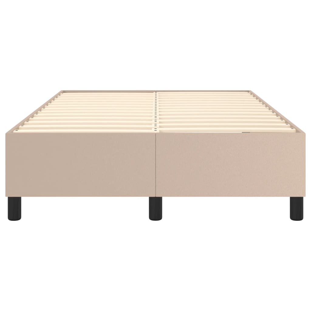 Okvir za krevet s oprugom boja cappuccina 120x200 cm umjetna koža