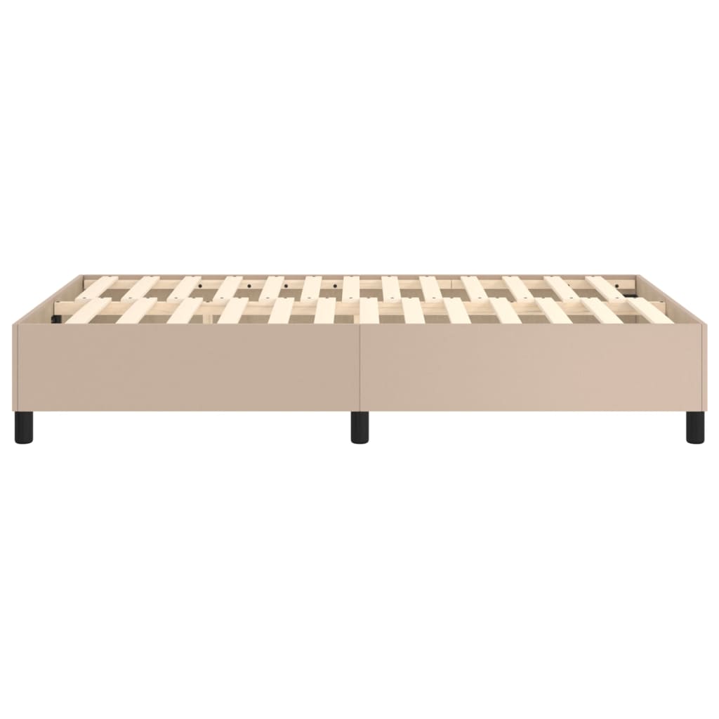 Okvir za krevet s oprugom boja cappuccina 120x200 cm umjetna koža