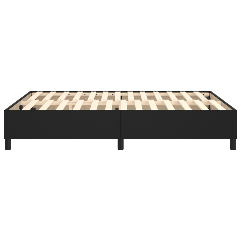 Okvir za krevet s oprugom crni 140x190 cm od umjetne kože
