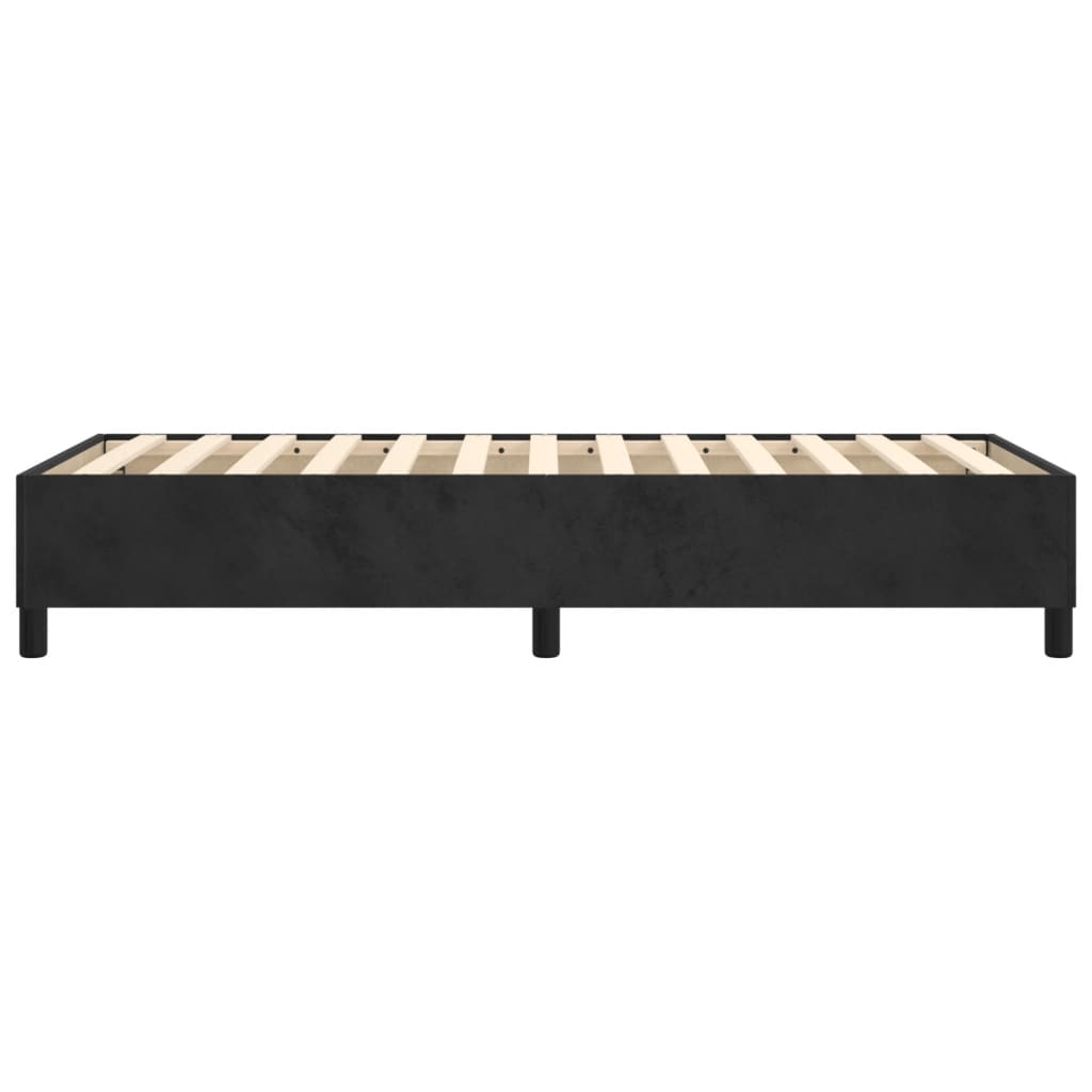 Okvir za krevet s oprugom crni 80 x 200 cm baršunasti