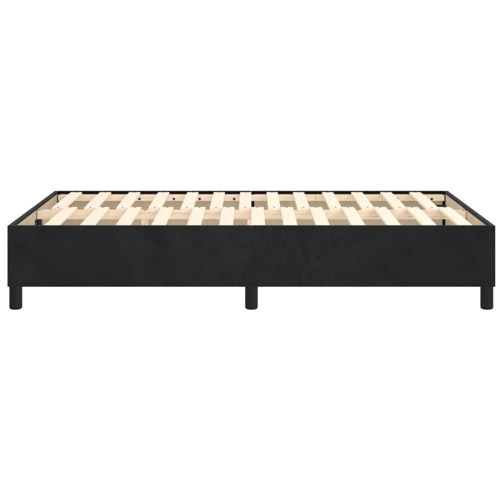 Okvir za krevet s oprugom crni 120 x 200 cm baršunasti