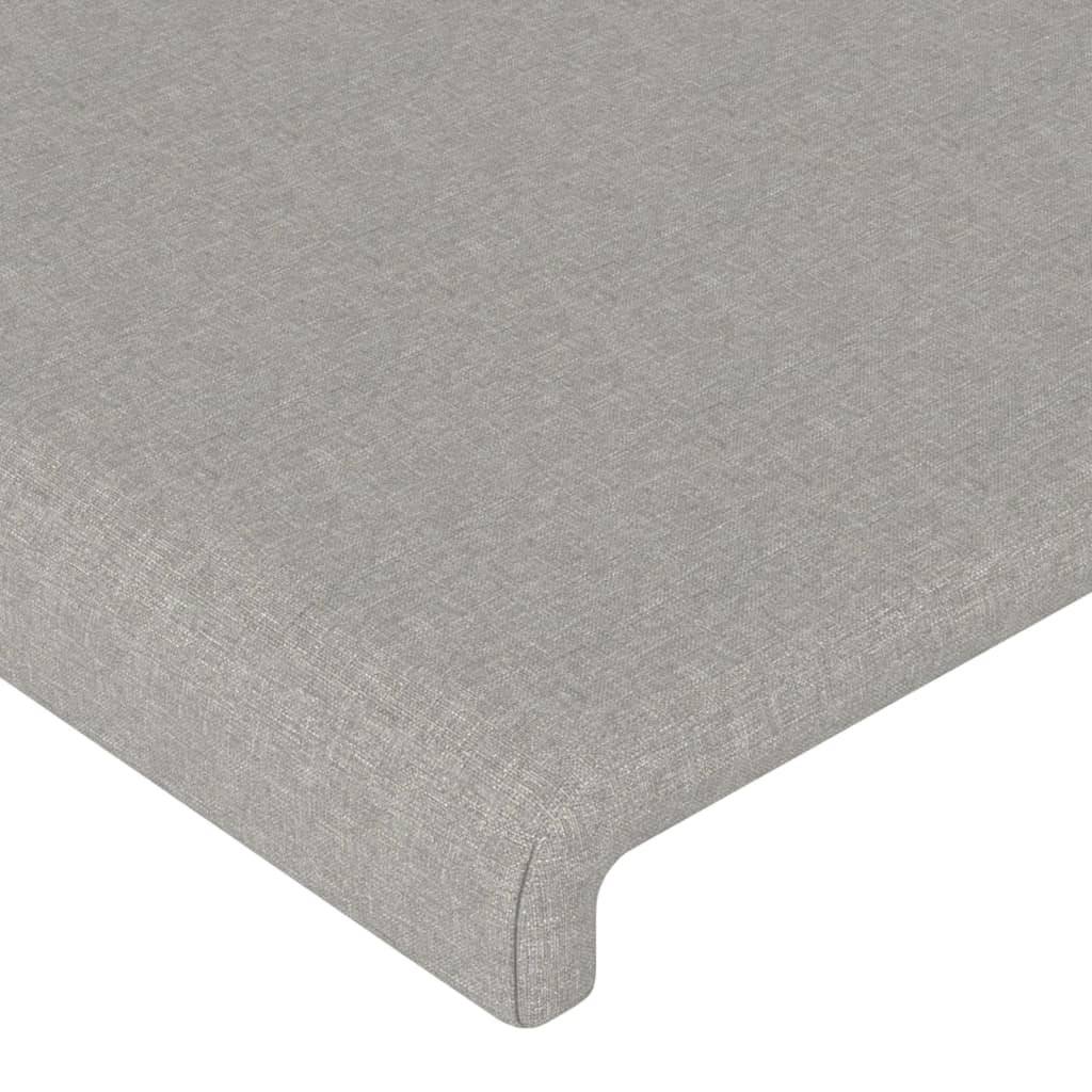 Uzglavlje svijetlosivo 100x5x118/128 cm tkanina