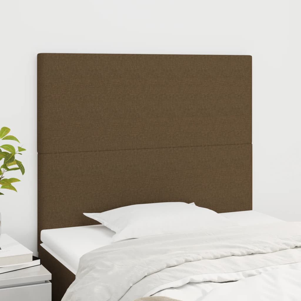 Uzglavlje tamnosmeđe 100x5x118/128 cm tkanina