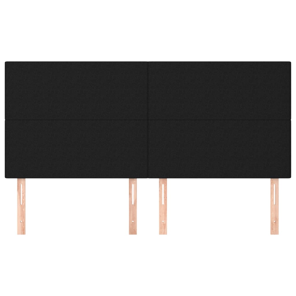 Uzglavlje Crno 160x5x118/128 cm Tkanina