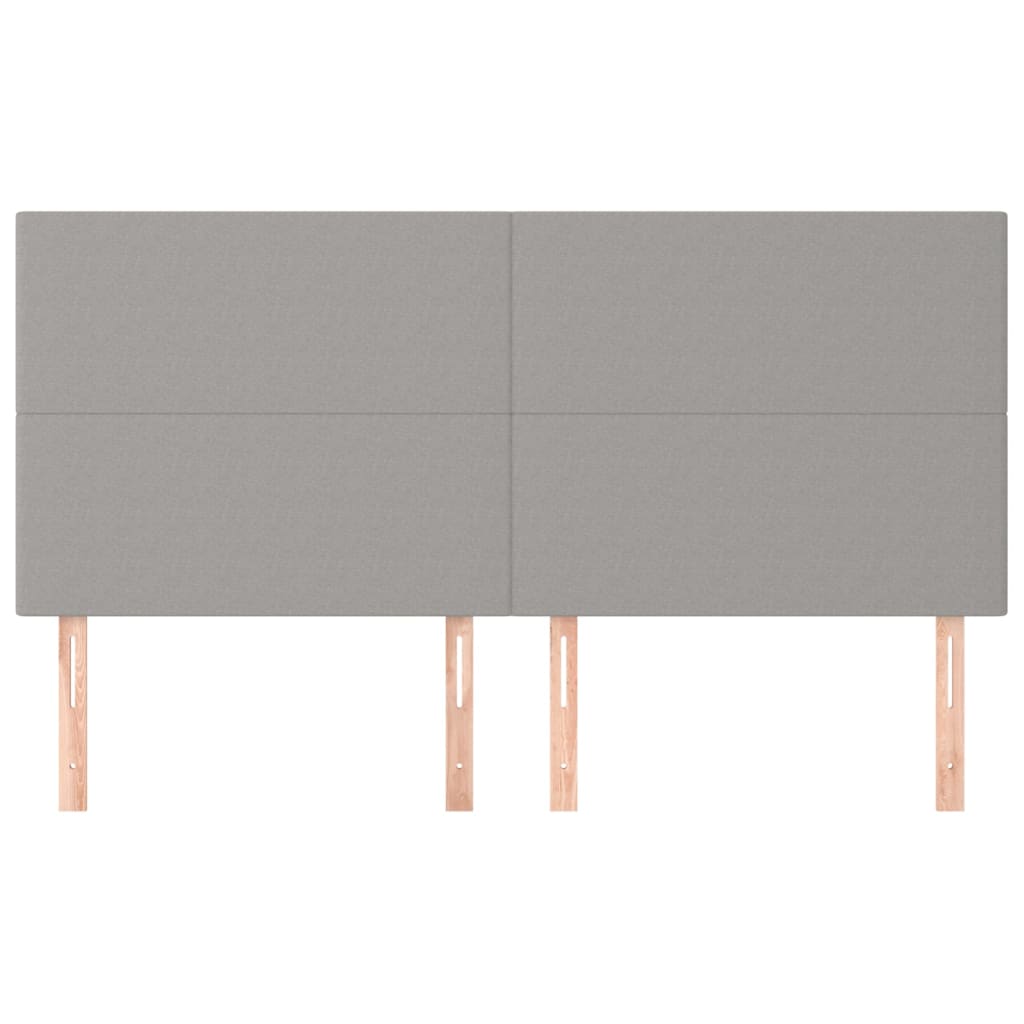 Uzglavlje svijetlosivo 180x5x118/128 cm tkanina