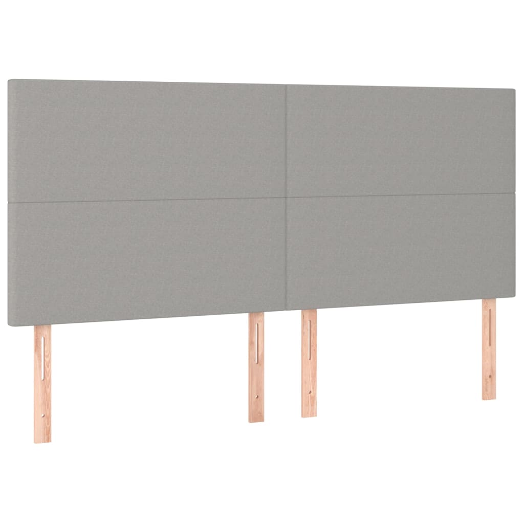 Uzglavlje svijetlosivo 200x5x118/128 cm tkanina