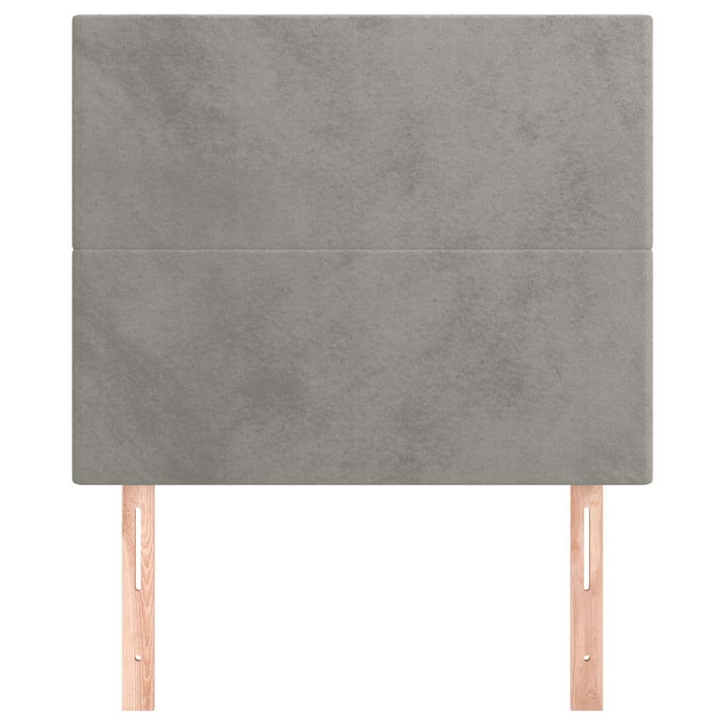 Uzglavlje svijetlosivo 80x5x118/128 cm baršunasto