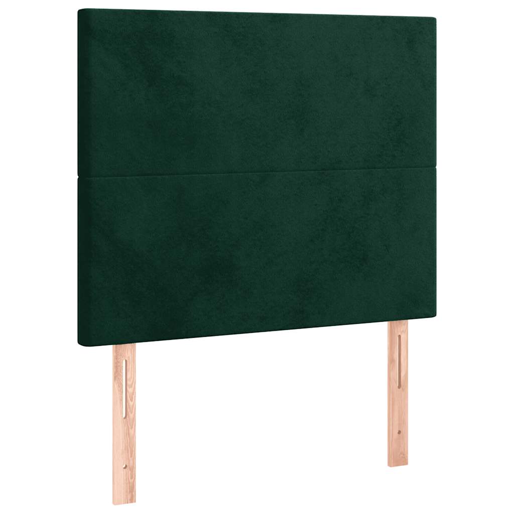 Uzglavlje tamnozeleno 80x5x118/128 cm baršunasto