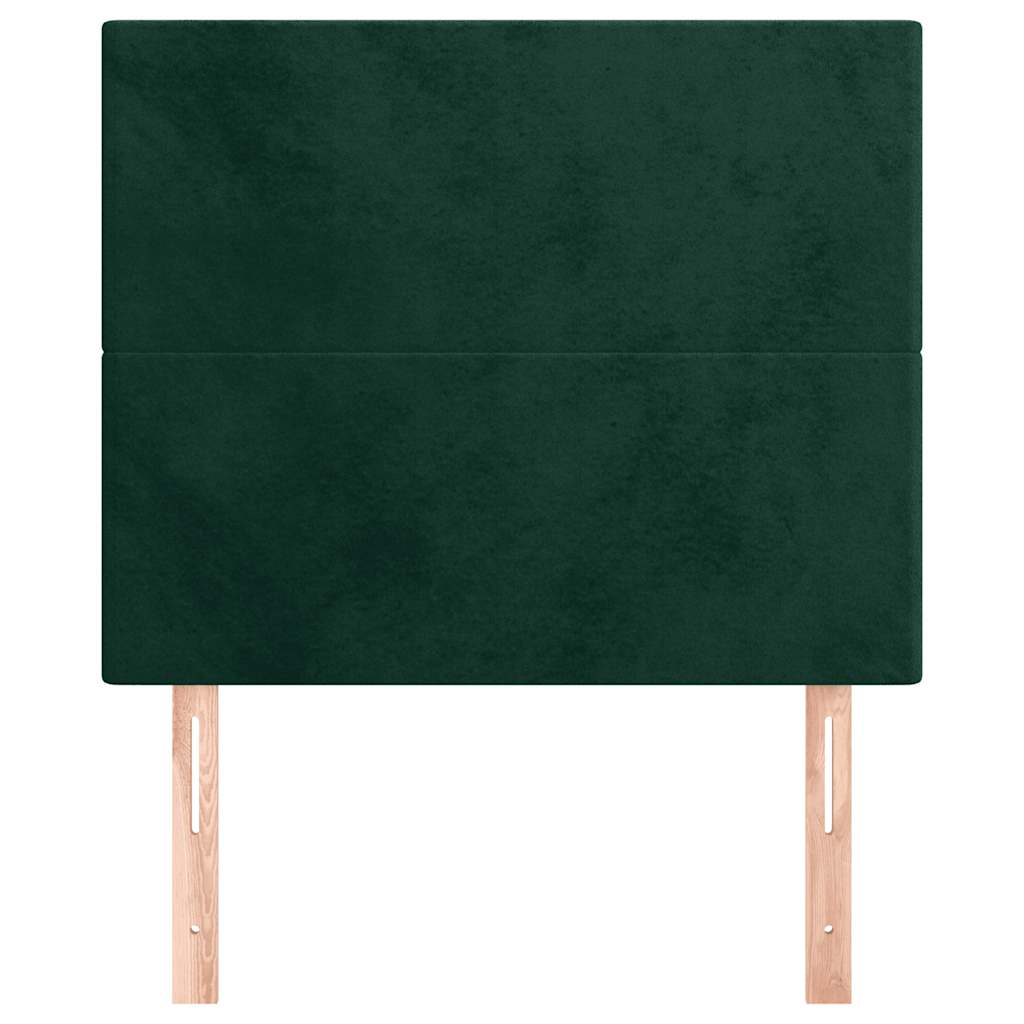 Uzglavlje tamnozeleno 80x5x118/128 cm baršunasto