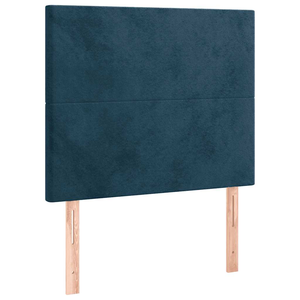 Uzglavlje tamnoplavo 80x5x118/128 cm baršunasto