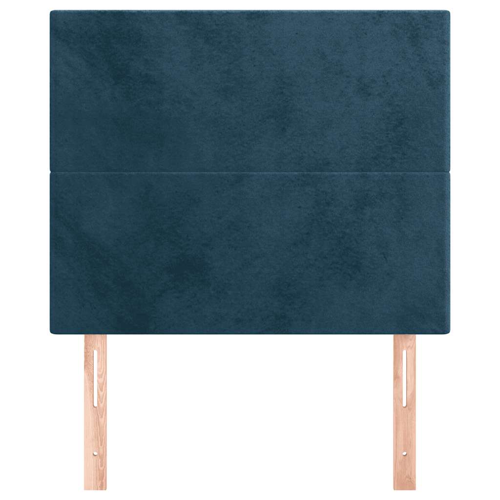 Uzglavlje tamnoplavo 80x5x118/128 cm baršunasto