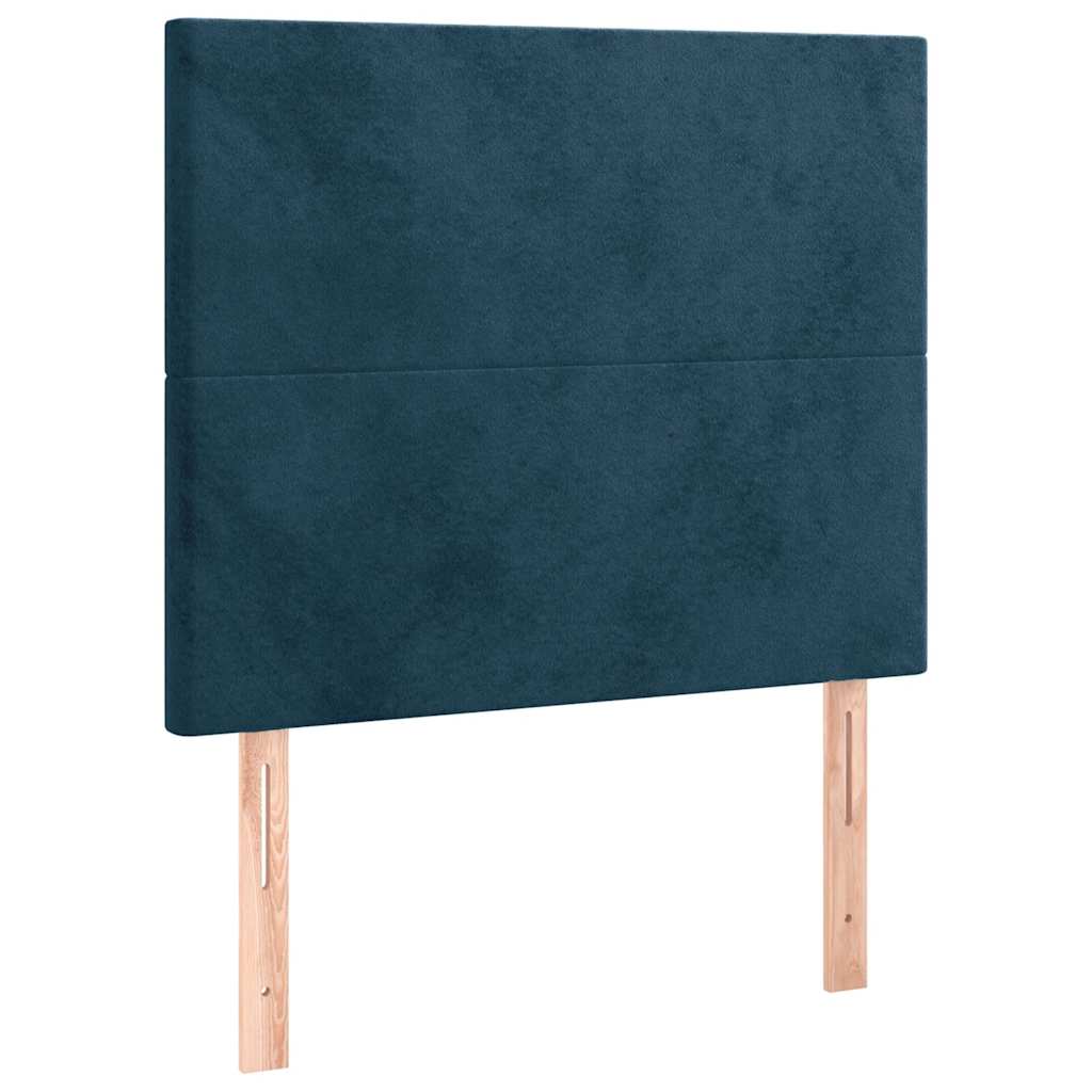 Uzglavlje tamnoplavo 90x5x118/128 cm baršunasto