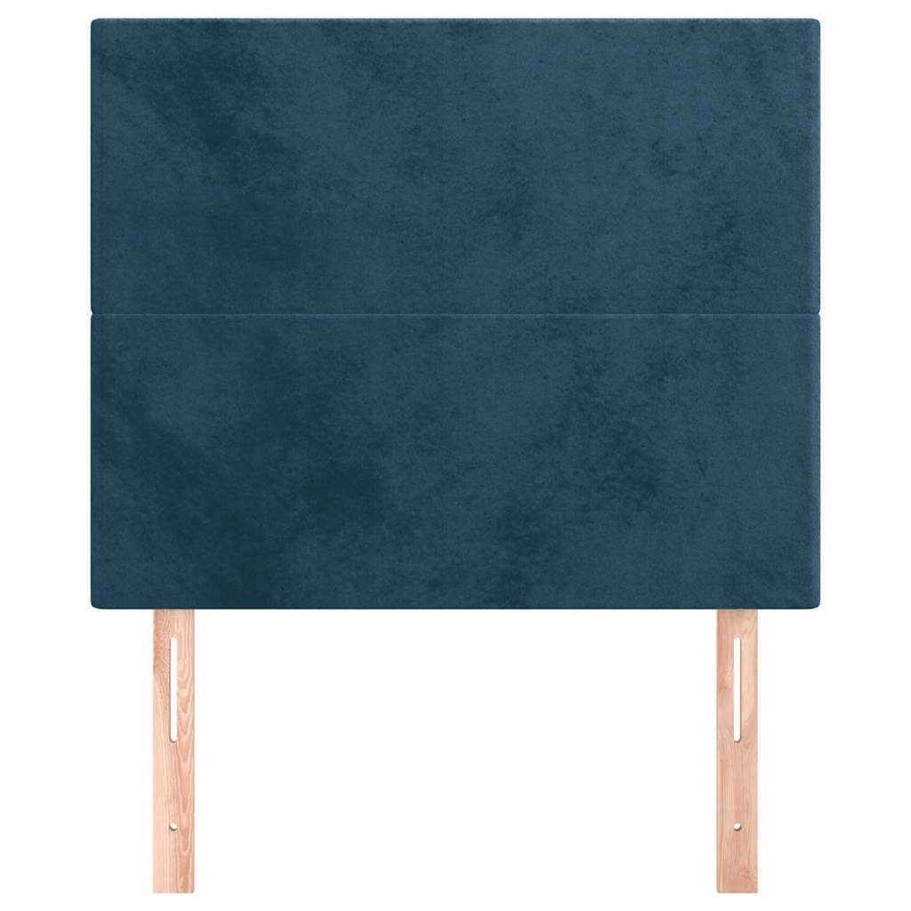 Uzglavlje tamnoplavo 90x5x118/128 cm baršunasto