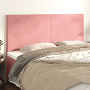 Uzglavlje roza 160x5x118/128 cm baršunasto