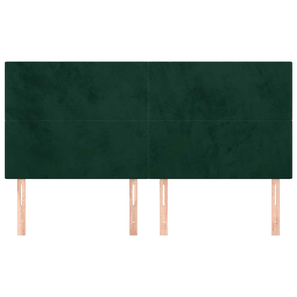 Uzglavlje tamnozeleno 180x5x118/128 cm baršunasto