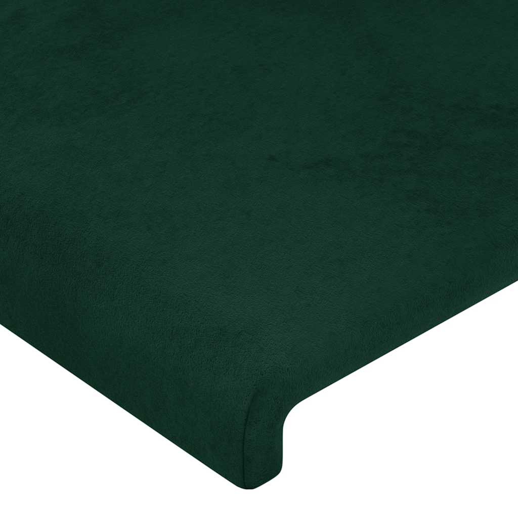 Uzglavlje tamnozeleno 180x5x118/128 cm baršunasto