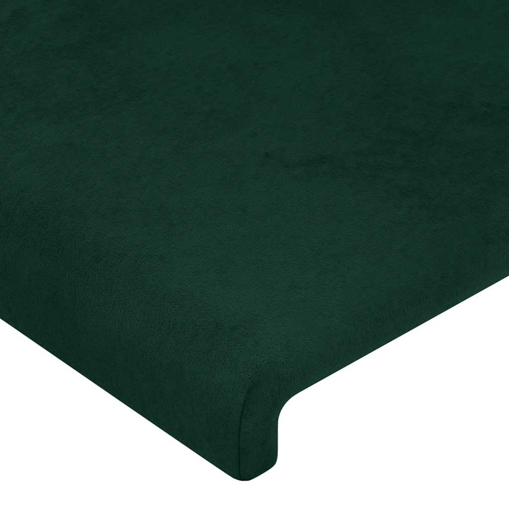 Uzglavlje tamnozeleno 200x5x118/128 cm baršunasto
