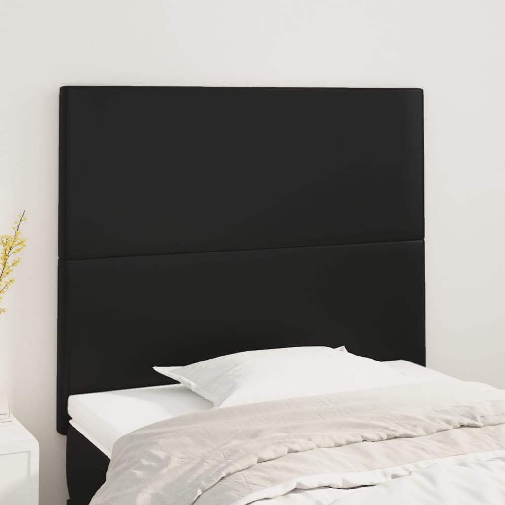 Uzglavlje crno 80x5x118/128 cm umjetna koža