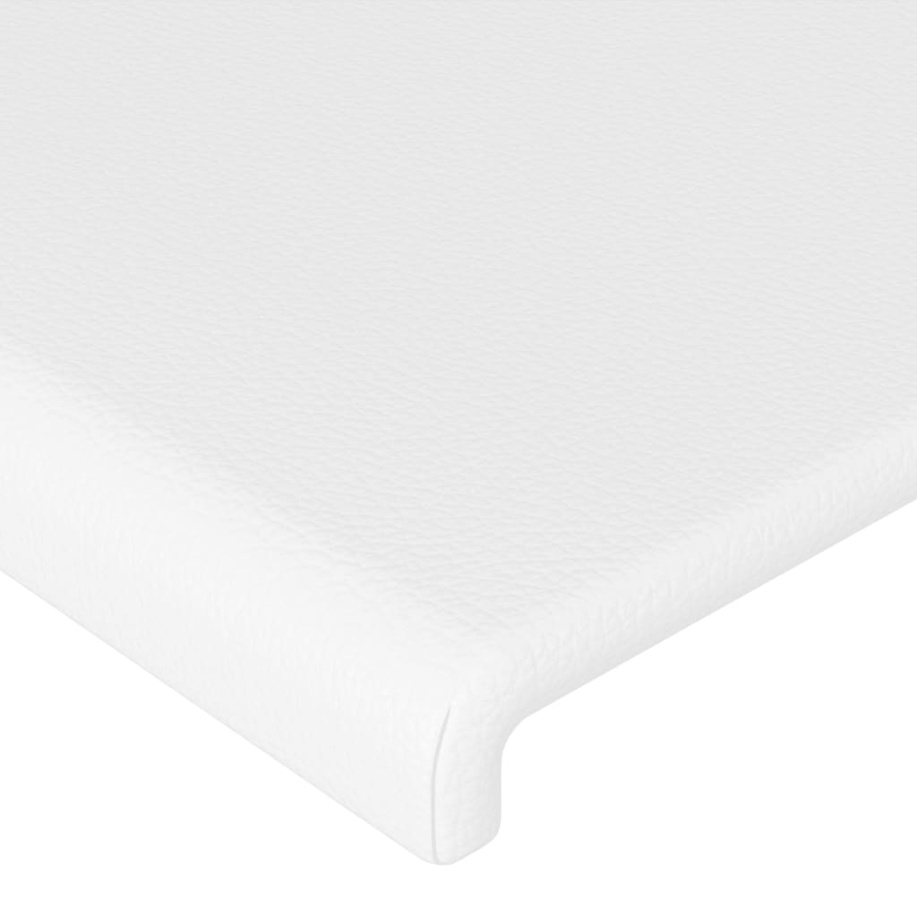 Uzglavlje Bijelo 100x5x118/128 cm Imitacija kože