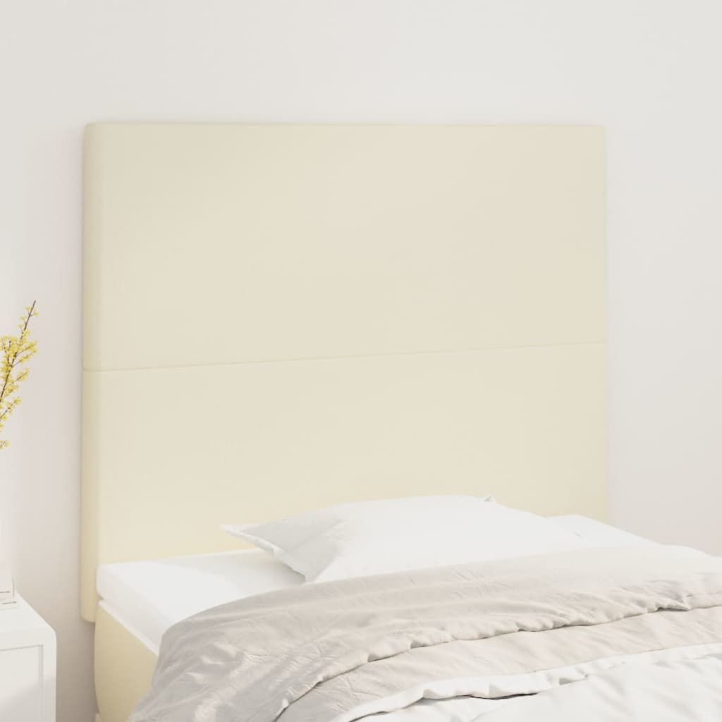 Uzglavlje krem boje 100x5x118/128 cm umjetna koža