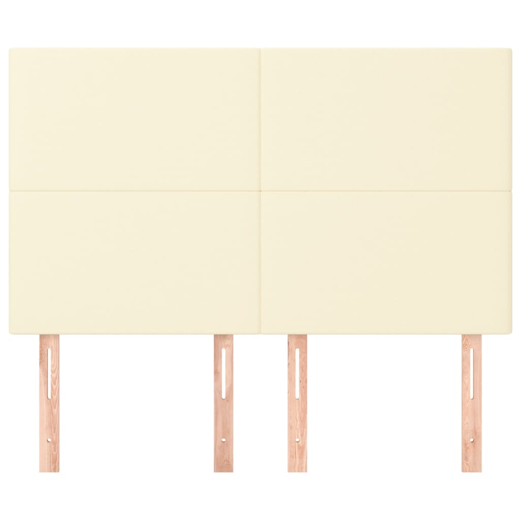 Uzglavlje krem boje 144x5x118/128 cm umjetna koža