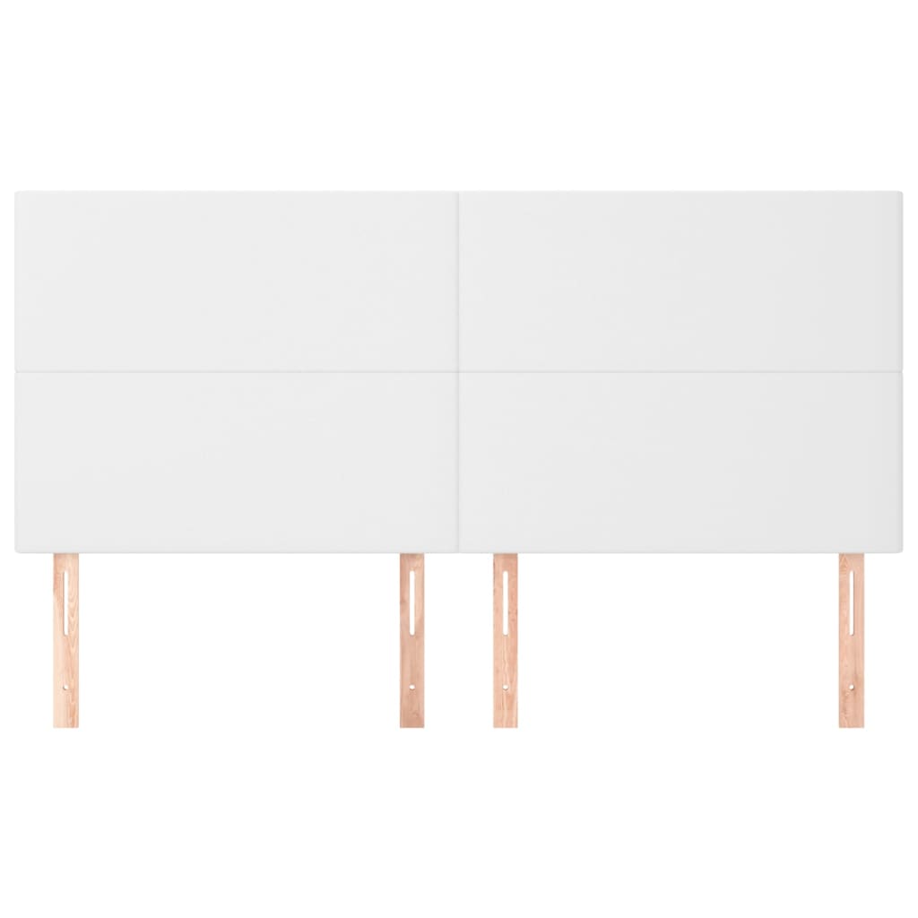 Uzglavlje Bijelo 180x5x118/128 cm Imitacija kože