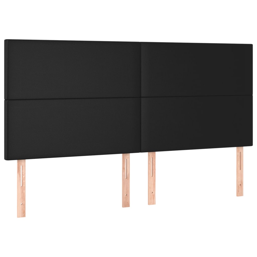 Uzglavlje Crno 200x5x118/128 cm Imitacija kože
