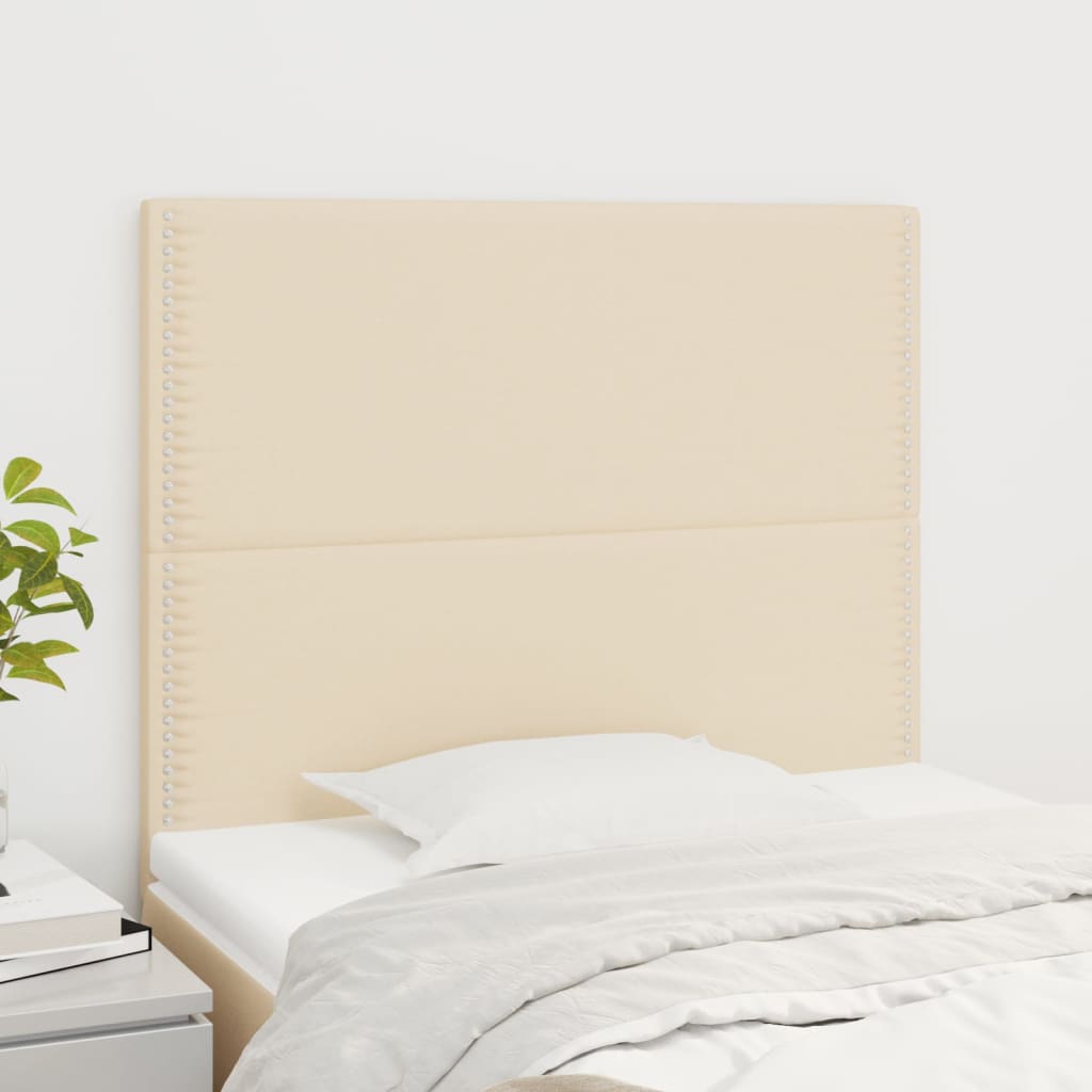 Uzglavlje krem boje 90x5x118/128 cm tkanina