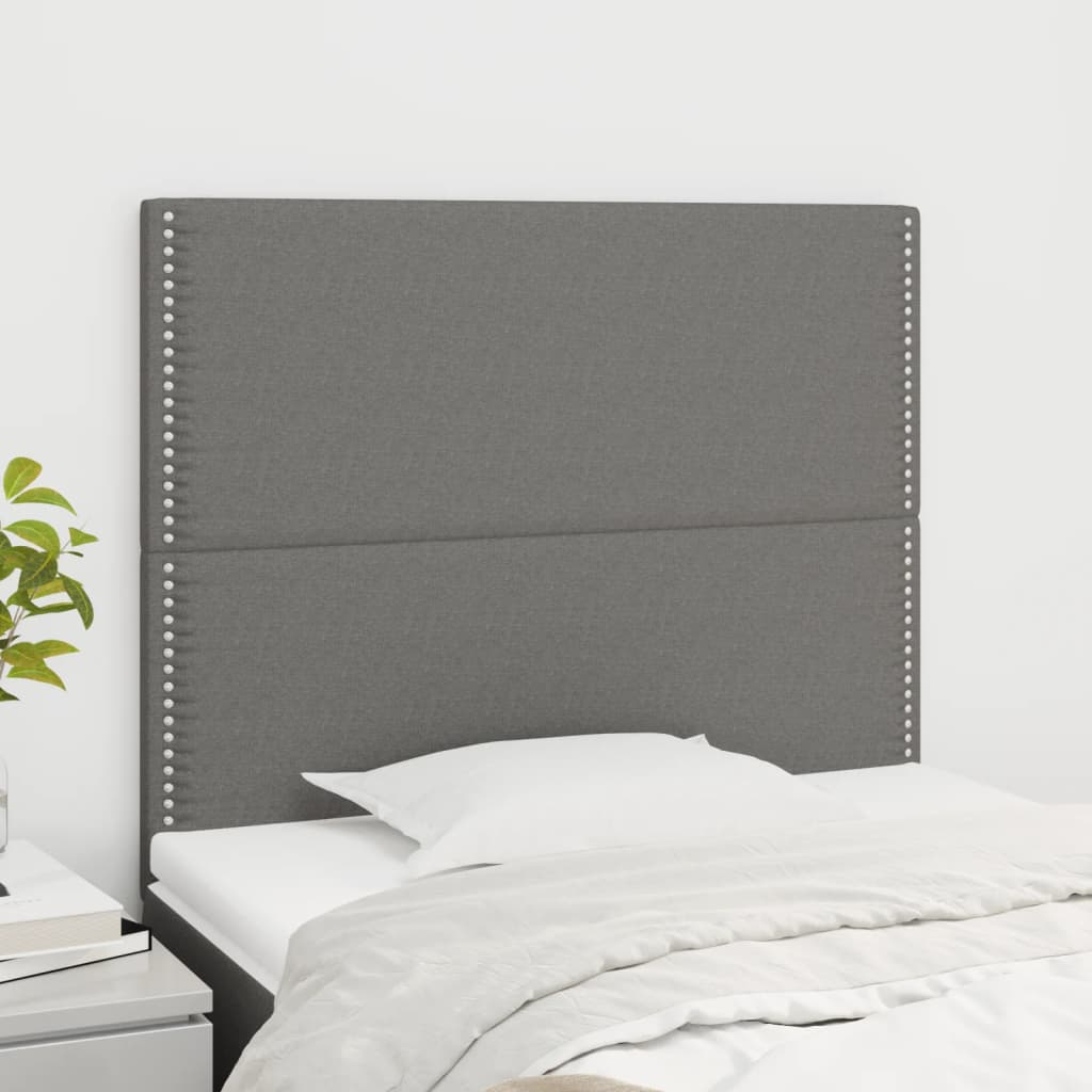 Uzglavlje tamno sivo 100x5x118/128 cm tkanina