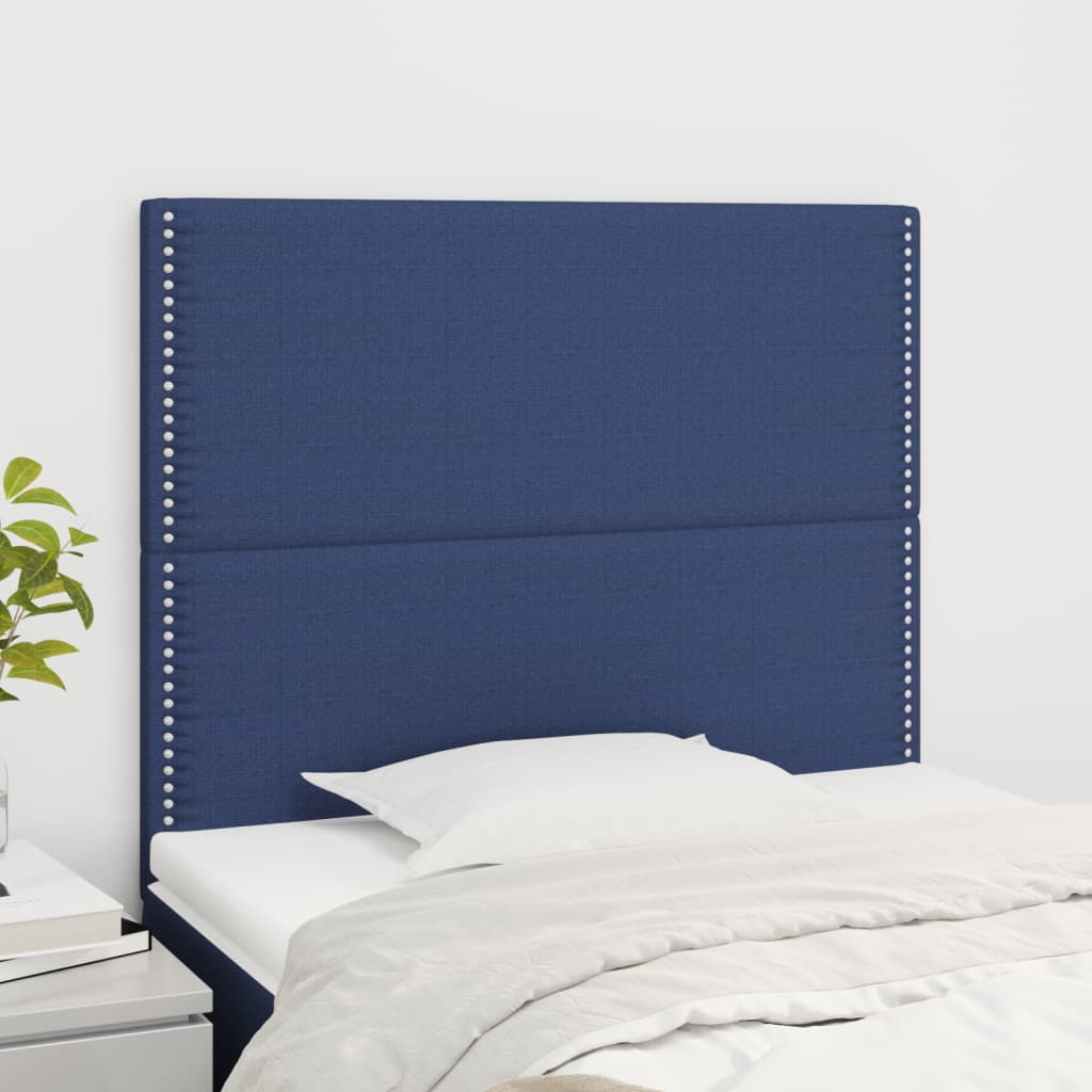 Uzglavlje plavo 100x5x118/128 cm tkanina