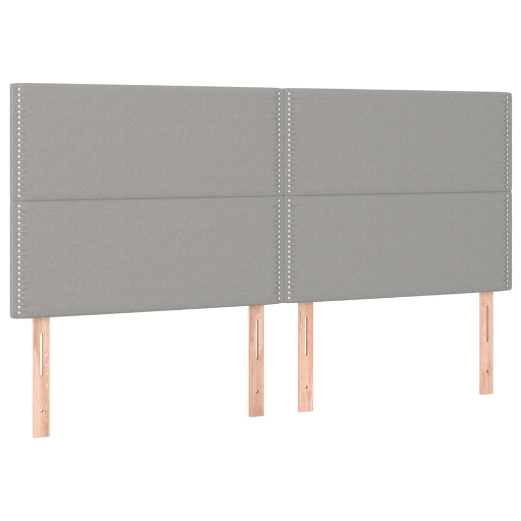 Uzglavlje svijetlosivo 200x5x118/128 cm tkanina