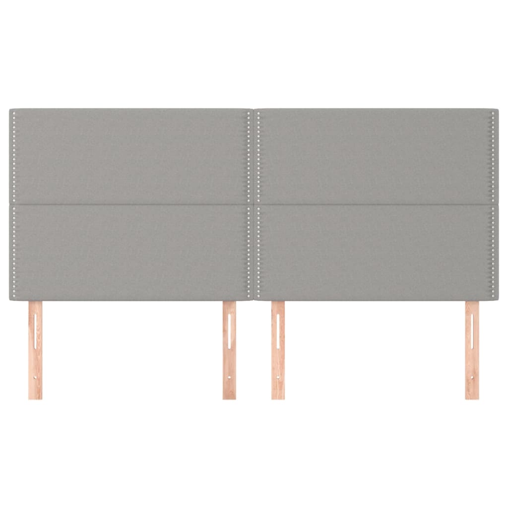 Uzglavlje svijetlosivo 200x5x118/128 cm tkanina