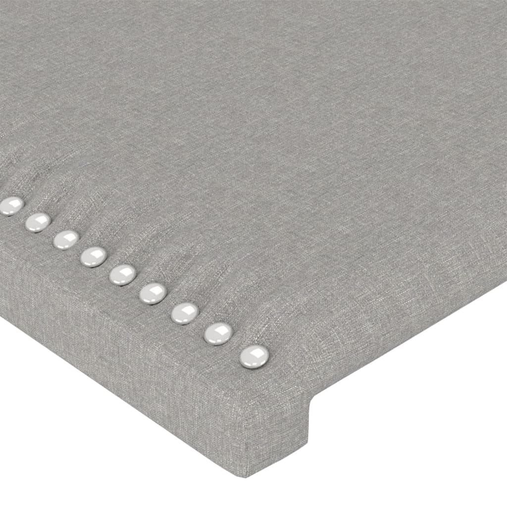 Uzglavlje svijetlosivo 200x5x118/128 cm tkanina