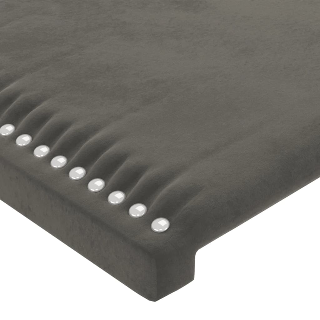 Uzglavlje tamno sivo 80x5x118/128 cm baršunasto