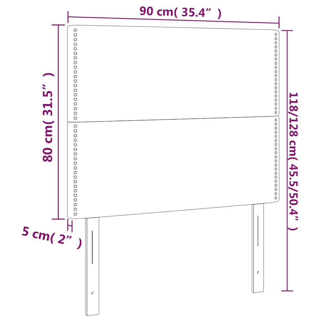 Uzglavlje tamnozeleno 90x5x118/128 cm baršunasto