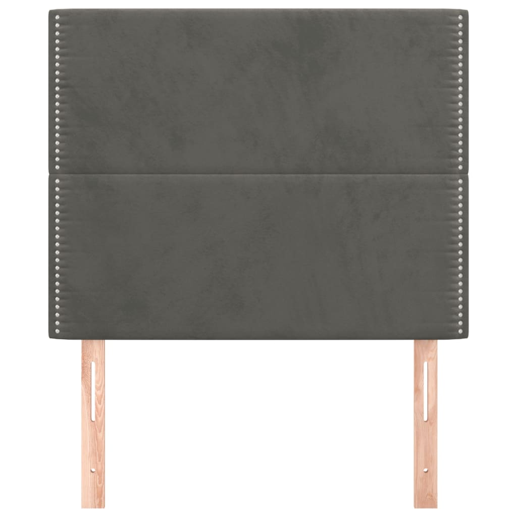 Uzglavlje tamno sivo 100x5x118/128 cm baršunasto