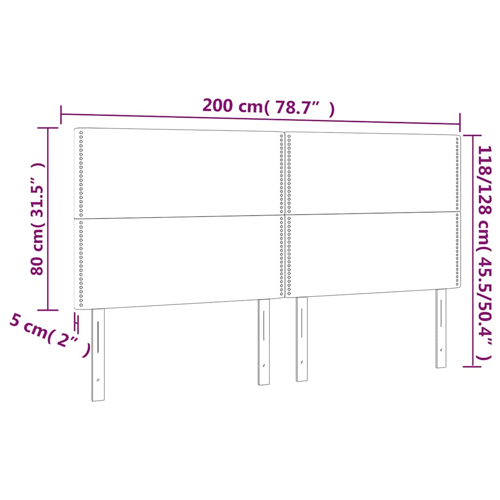 Uzglavlje tamnozeleno 200x5x118/128 cm baršunasto