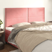 Uzglavlje roze 200x5x118/128 cm baršunasto
