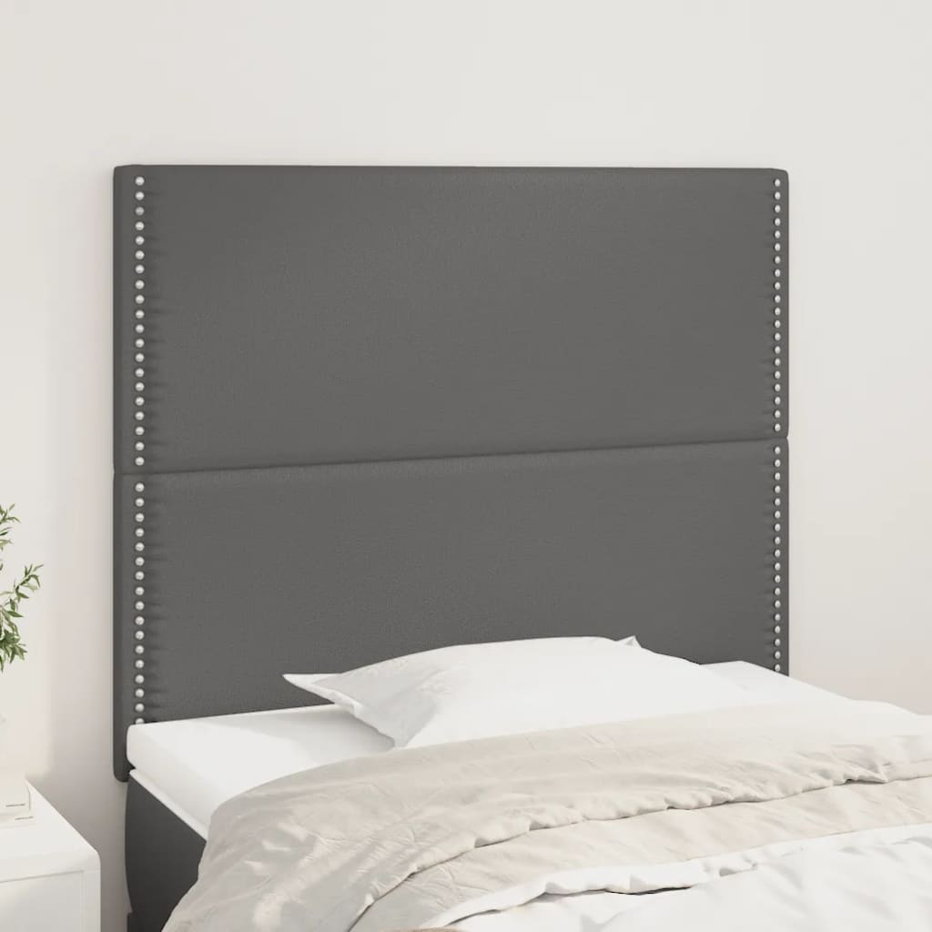Uzglavlje sivo 90x5x118/128 cm umjetna koža