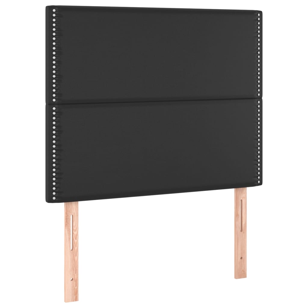 Uzglavlje crno 100x5x118/128 cm umjetna koža