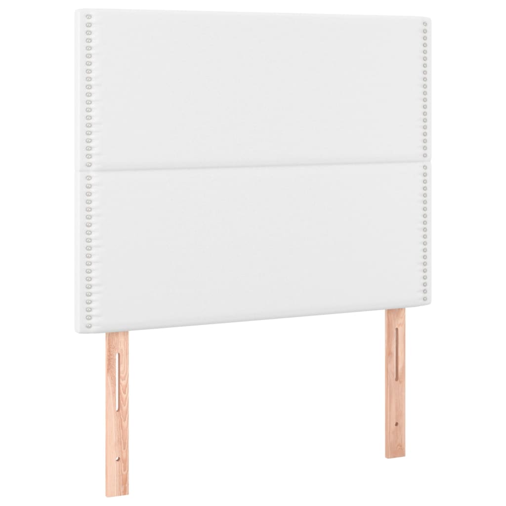 Uzglavlje Bijelo 100x5x118/128 cm Imitacija kože