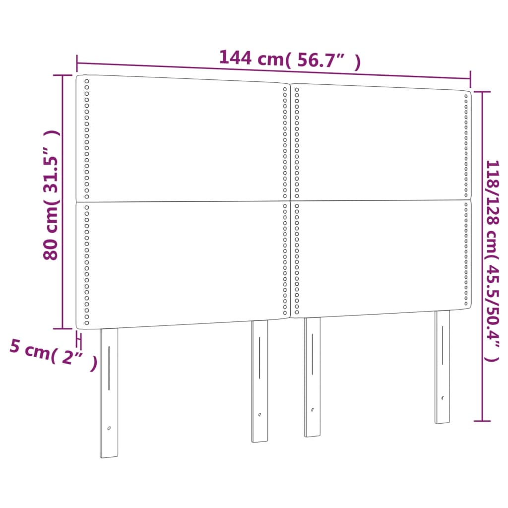 Uzglavlje sivo 144x5x118/128 cm umjetna koža