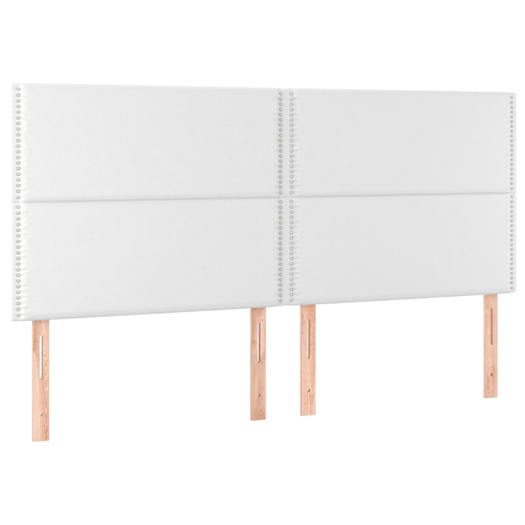 Uzglavlje Bijelo 200x5x118/128 cm Imitacija kože